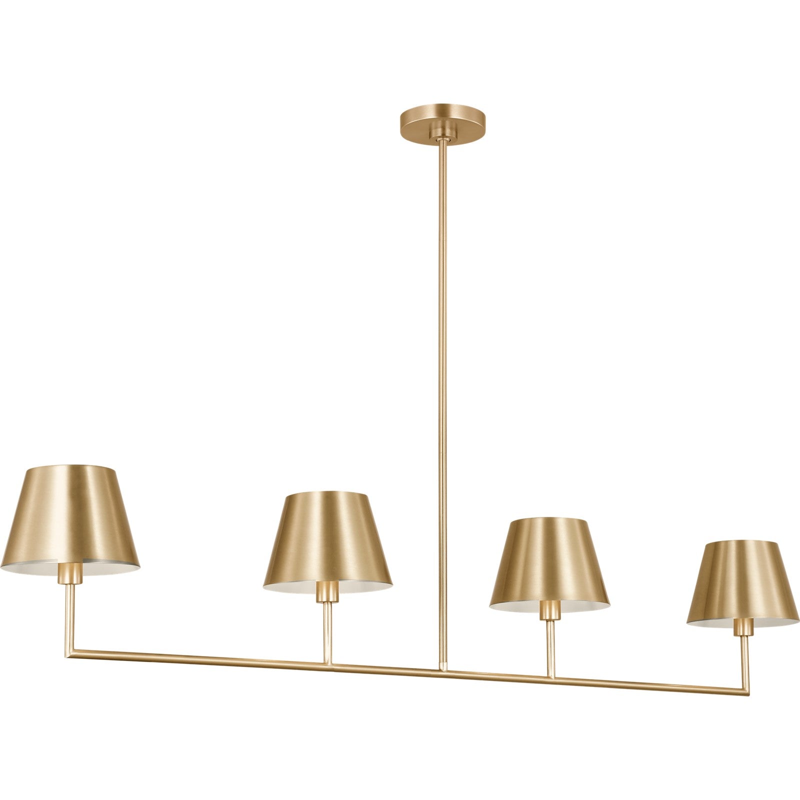 Ender Large Linear Chandelier Satin Brass - Visual Comfort Ceiling Lights