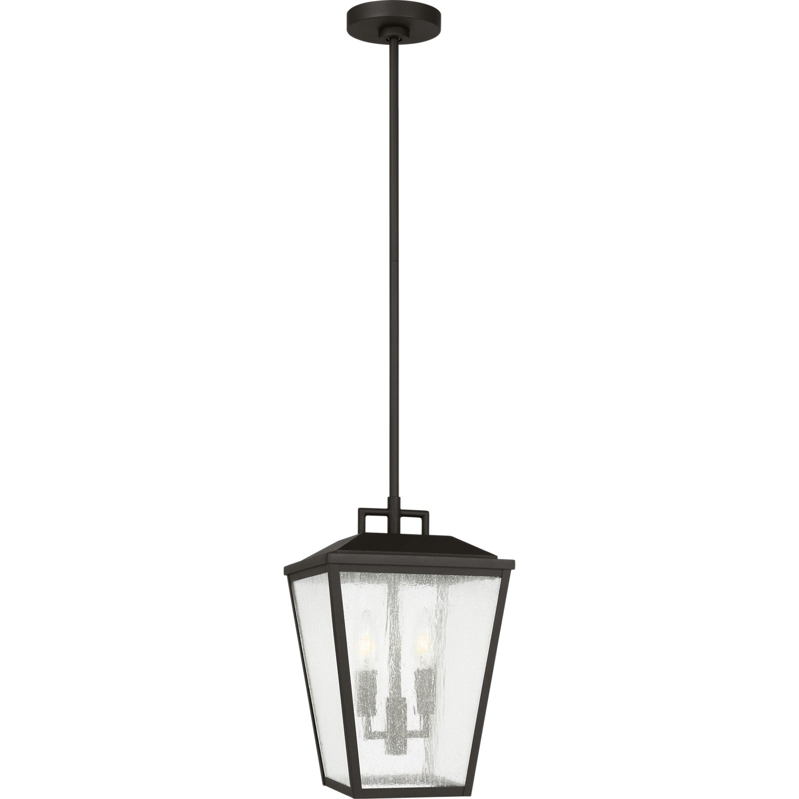 Kennewick Medium Pendant Lantern Textured Black - Visual Comfort Outdoor Lighting