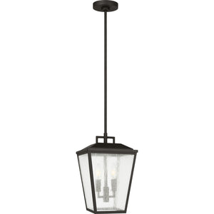 Kennewick Medium Pendant Lantern Textured Black - Visual Comfort Outdoor Lighting