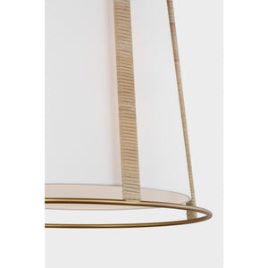 Cortes Large Hanging Shade Satin Brass - Visual Comfort Ceiling Lights