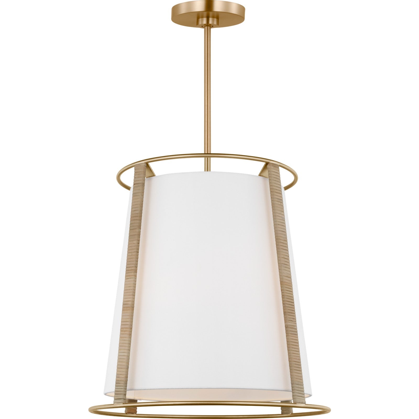 Cortes Large Hanging Shade Satin Brass - Visual Comfort Ceiling Lights
