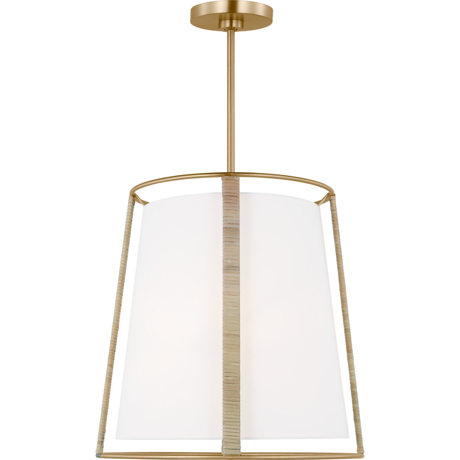 Cortes Large Hanging Shade Satin Brass - Visual Comfort Ceiling Lights