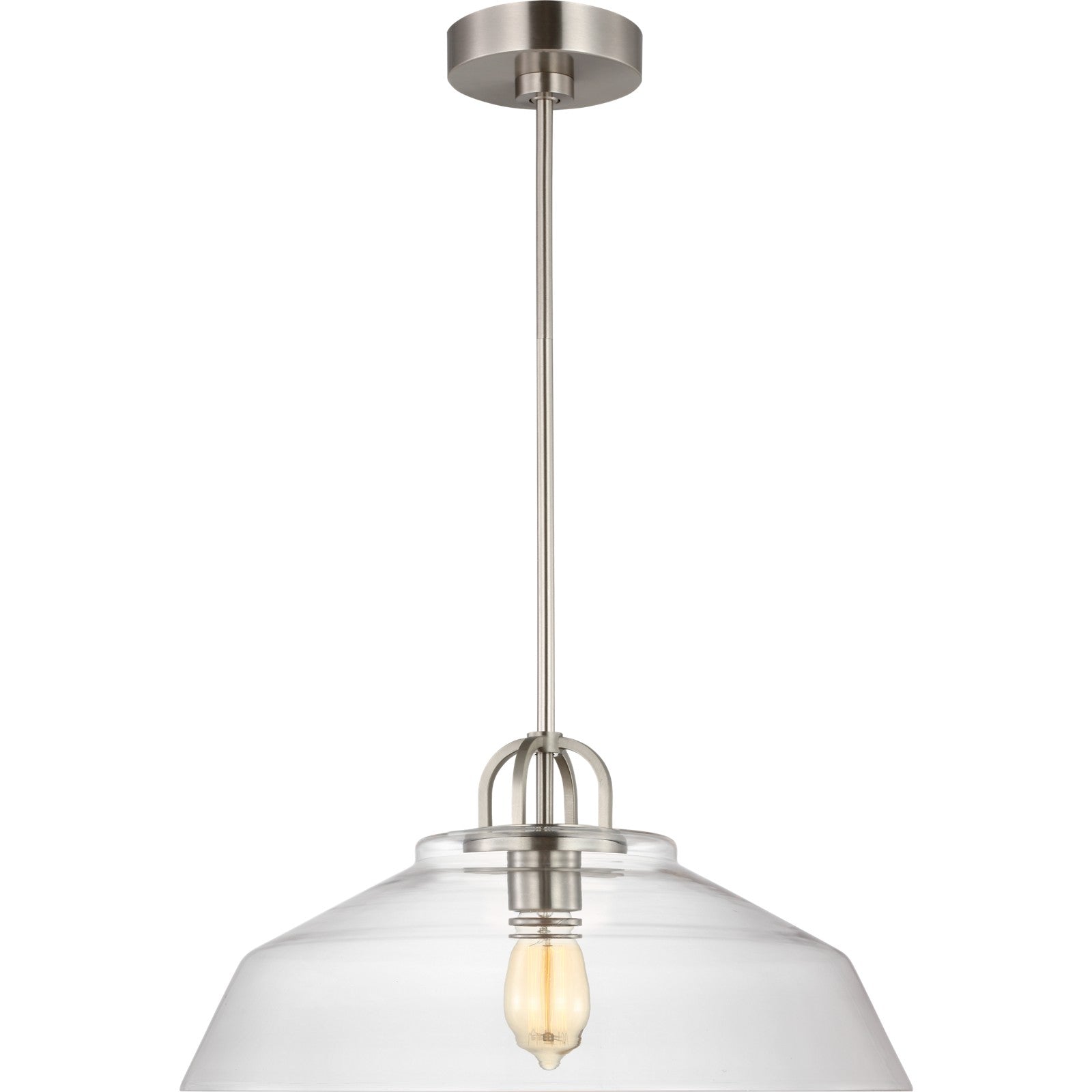 Payton Medium Pendant Brushed Steel - Visual Comfort Ceiling Lights
