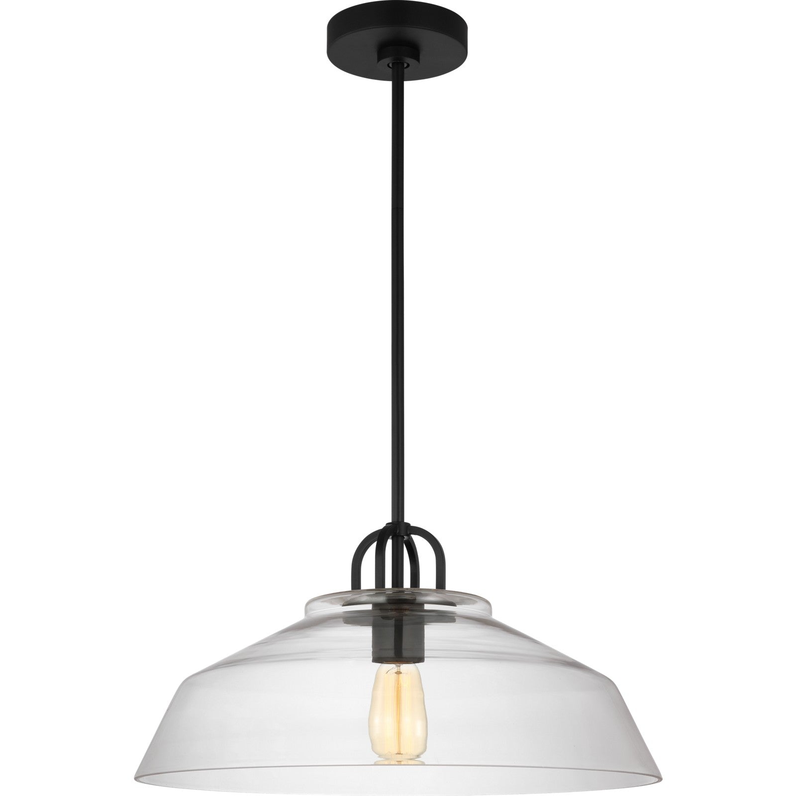 Payton Medium Pendant Brushed Steel - Visual Comfort Ceiling Lights