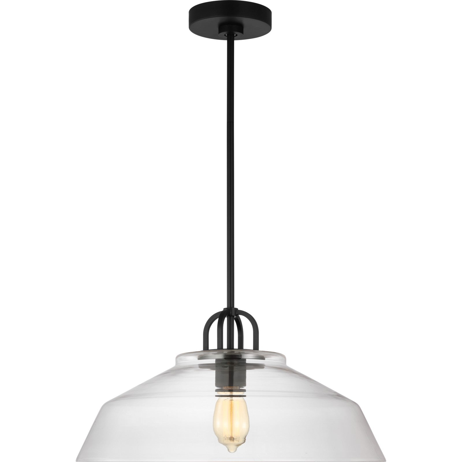 Payton Medium Pendant Brushed Steel - Visual Comfort Ceiling Lights