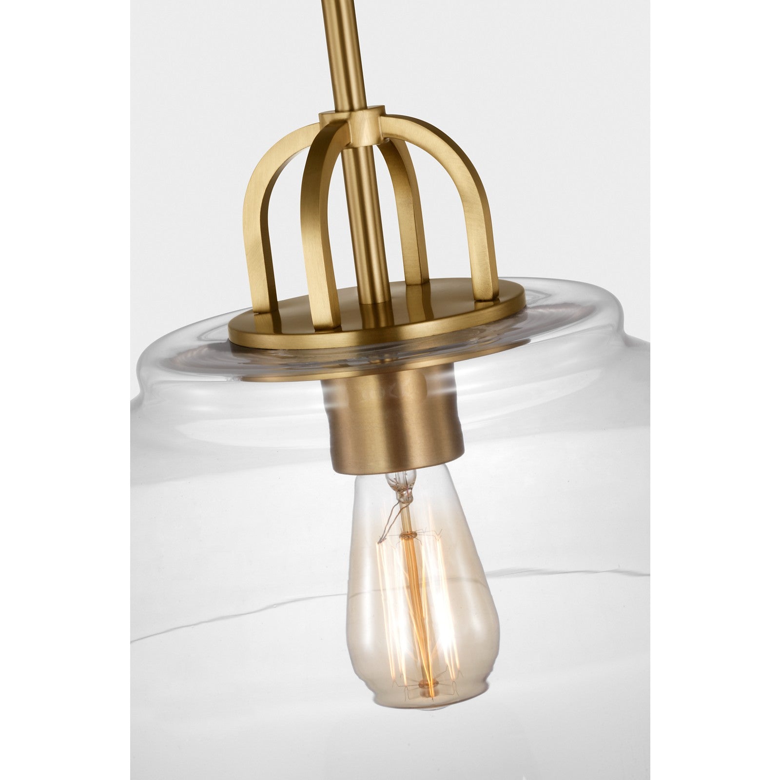Payton Medium Pendant Brushed Steel - Visual Comfort Ceiling Lights