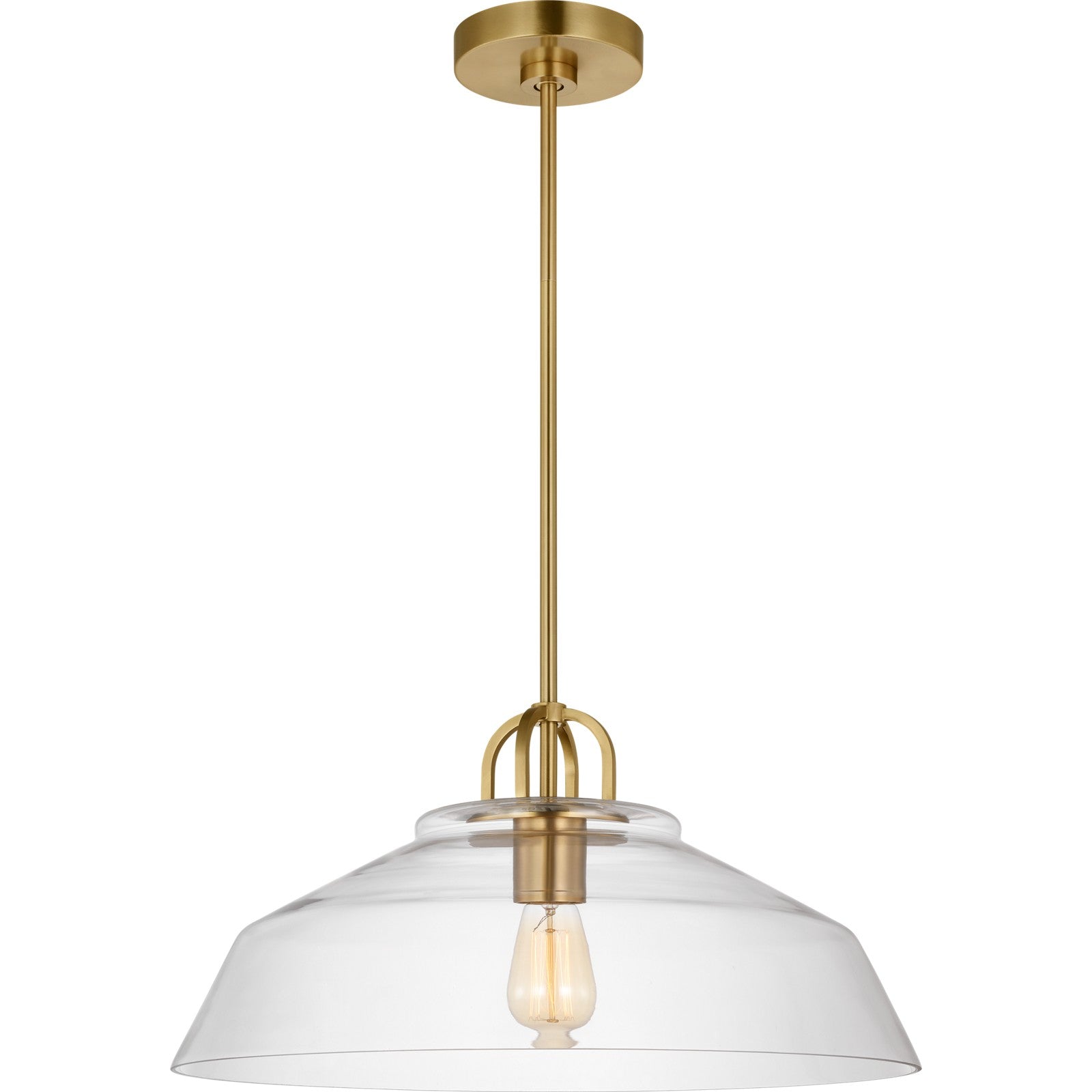 Payton Medium Pendant Brushed Steel - Visual Comfort Ceiling Lights