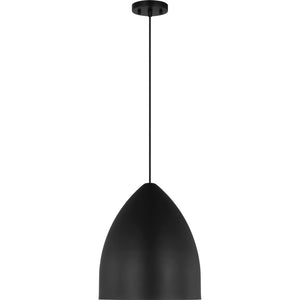 Huron Medium Pendant Midnight Black - Visual Comfort Ceiling Lights