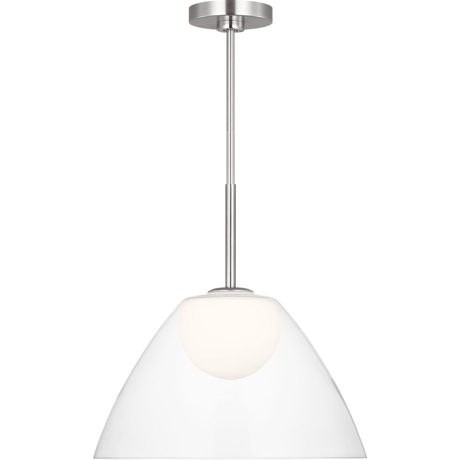 Suma Medium Pendant Brushed Nickel - Visual Comfort Ceiling Lights
