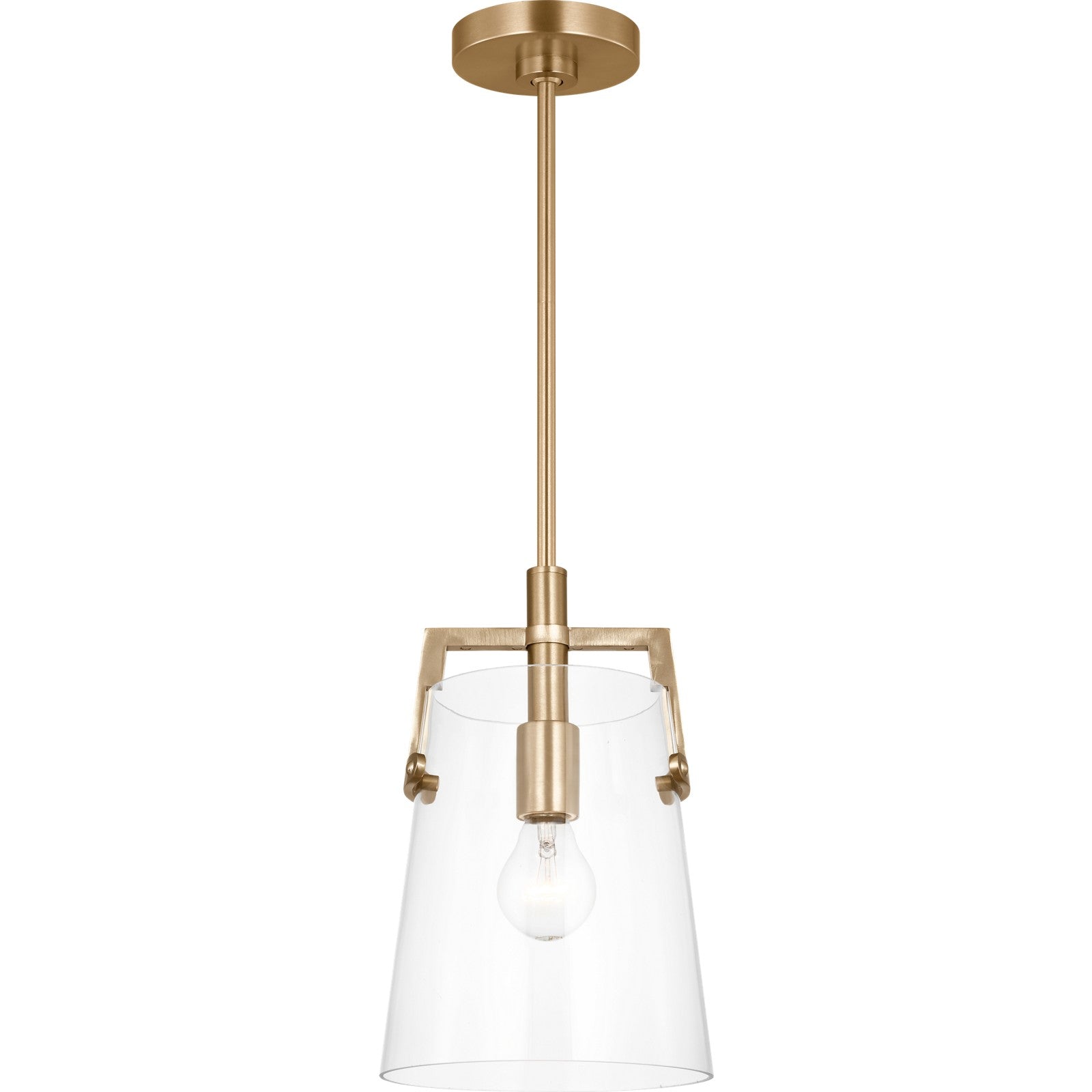 Crofton Small Pendant Satin Brass - Visual Comfort Ceiling Lights