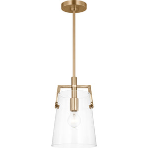 Crofton Small Pendant Satin Brass - Visual Comfort Ceiling Lights