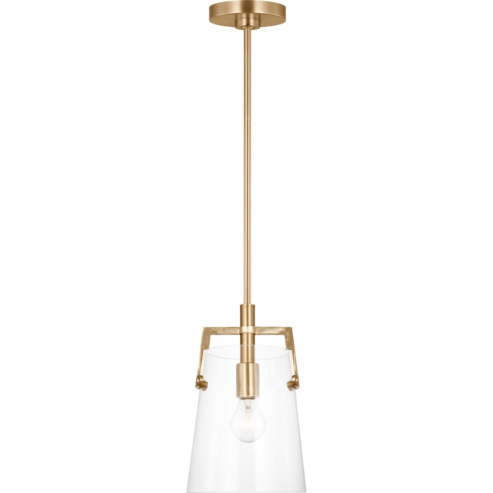 Crofton Small Pendant Satin Brass - Visual Comfort Ceiling Lights
