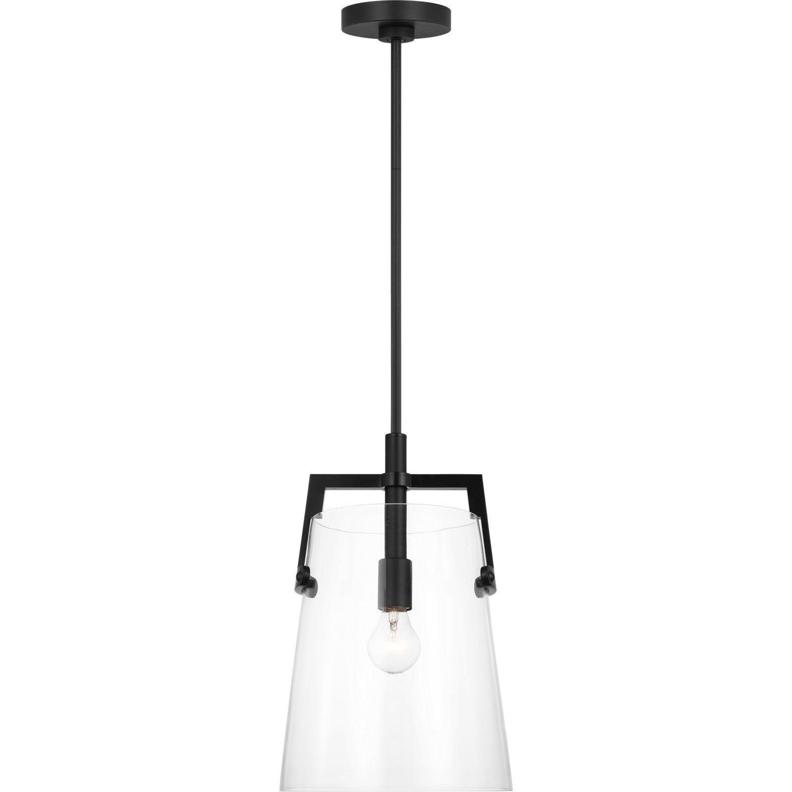 Crofton Medium Pendant in Midnight Black - Visual Comfort Ceiling Lights