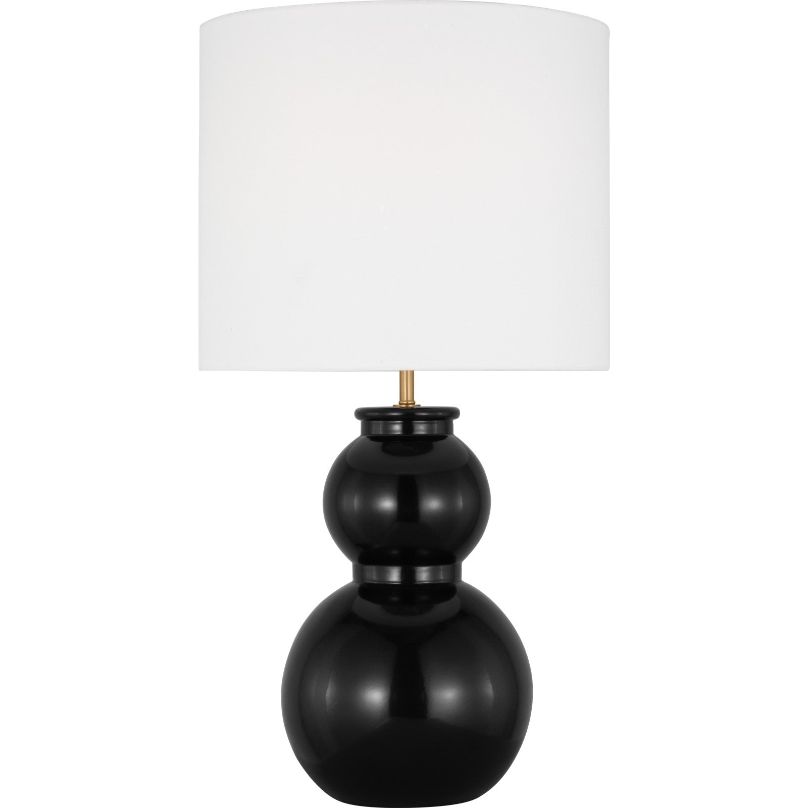 Buckley Medium Table Lamp Gloss White Bulbs Inc - Visual Comfort Table Lamps