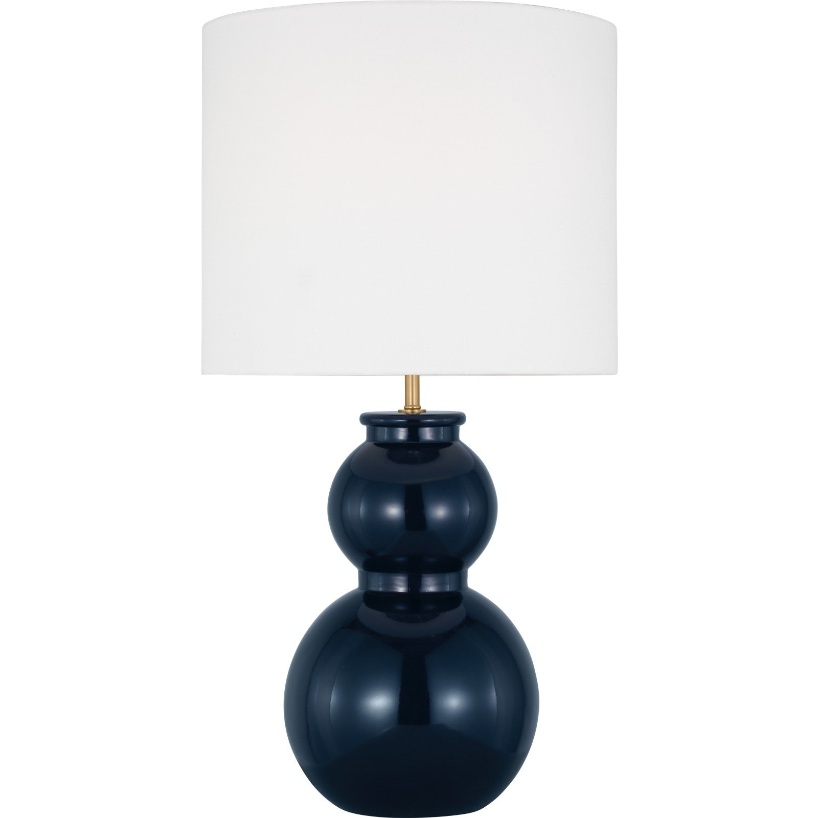 Buckley Medium Table Lamp Gloss White Bulbs Inc - Visual Comfort Table Lamps