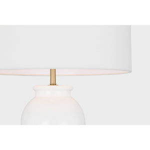 Buckley Medium Table Lamp Gloss White Bulbs Inc - Visual Comfort Table Lamps