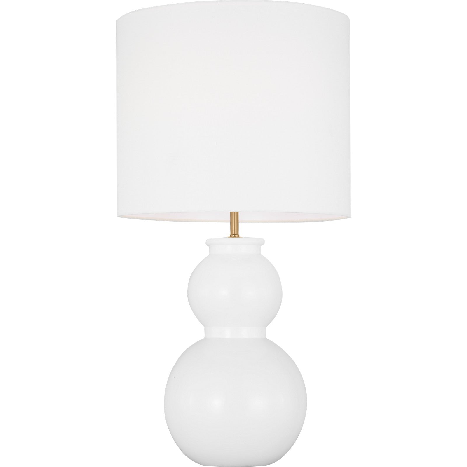 Buckley Medium Table Lamp Gloss White Bulbs Inc - Visual Comfort Table Lamps