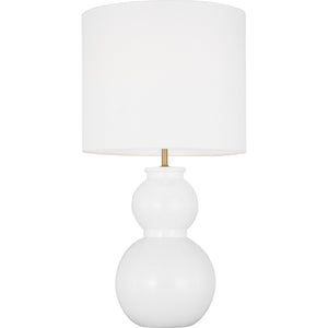Buckley Medium Table Lamp Gloss White Bulbs Inc - Visual Comfort Table Lamps