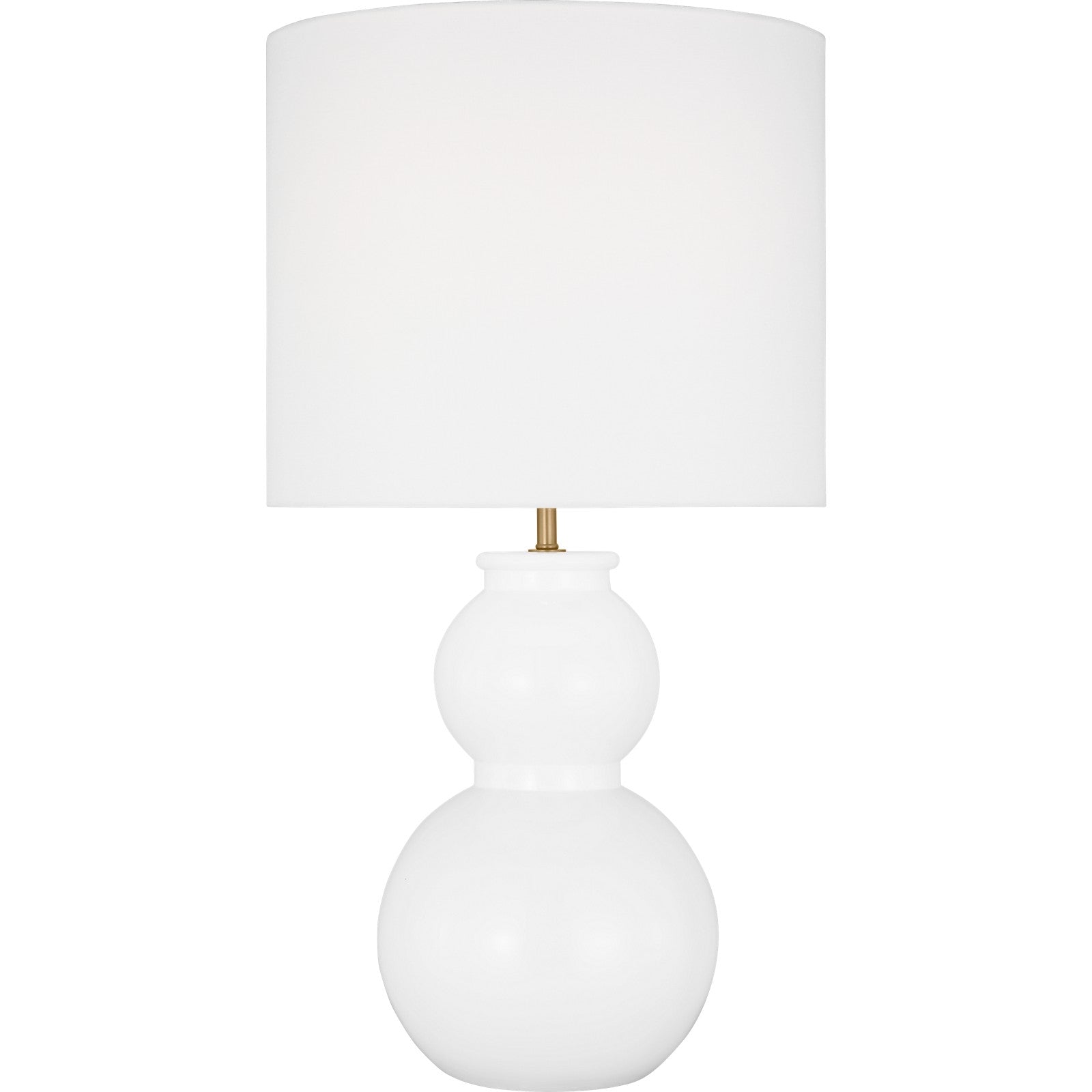 Buckley Medium Table Lamp Gloss White Bulbs Inc - Visual Comfort Table Lamps
