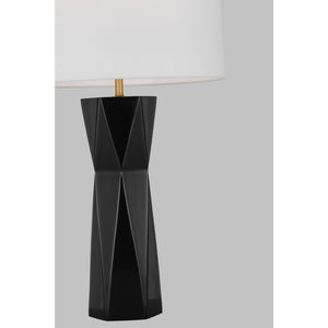 Fernwood Medium Table Lamp Gloss White Bulbs Inc - Visual Comfort Table Lamps