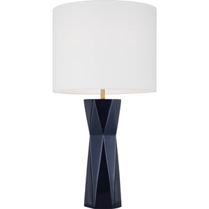 Fernwood Medium Table Lamp Gloss White Bulbs Inc - Visual Comfort Table Lamps