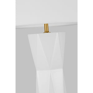 Fernwood Medium Table Lamp Gloss White Bulbs Inc - Visual Comfort Table Lamps