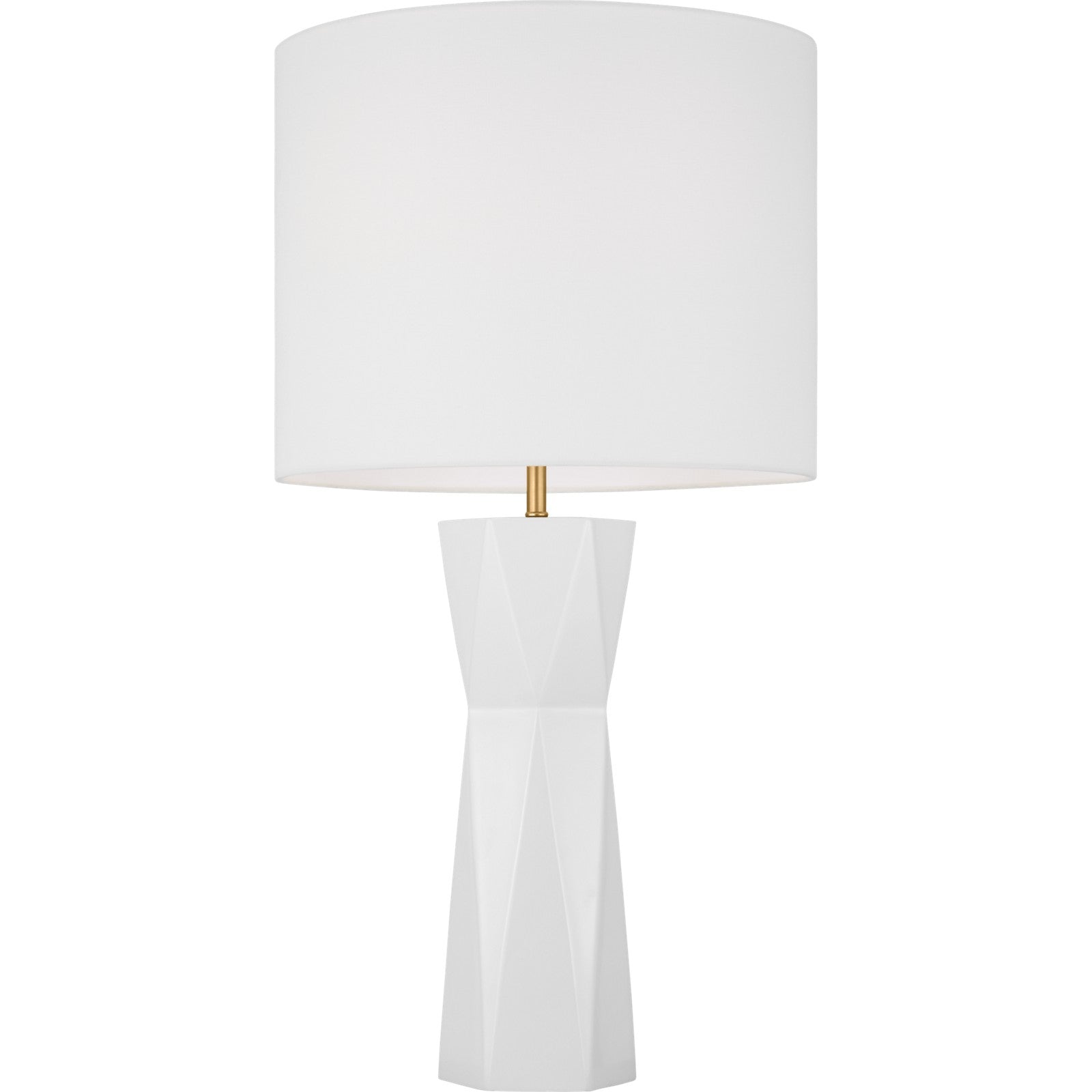 Fernwood Medium Table Lamp Gloss White Bulbs Inc - Visual Comfort Table Lamps