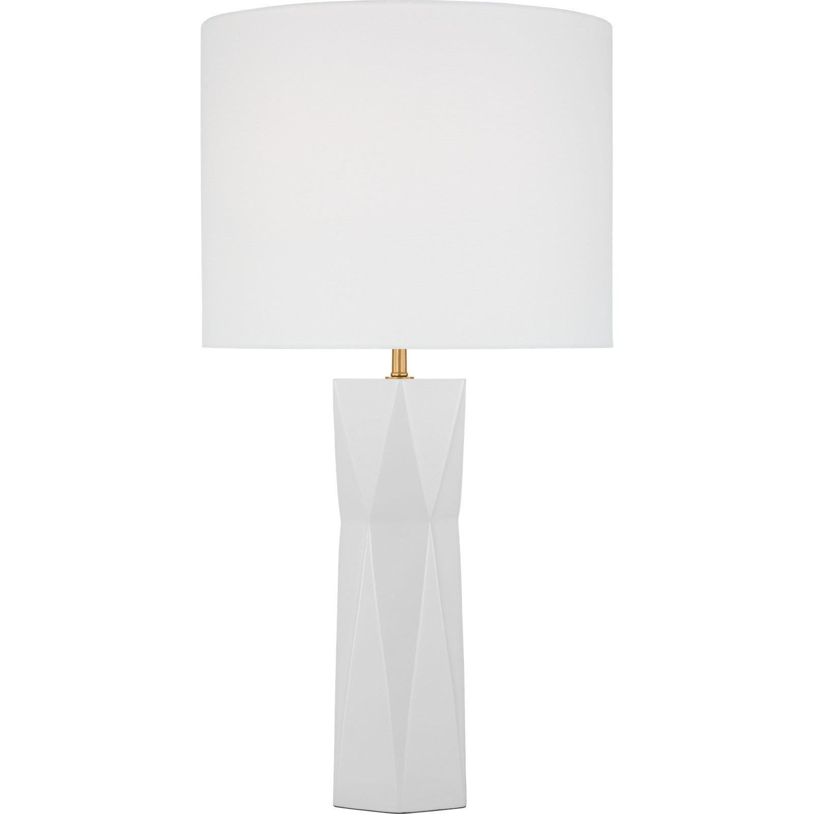 Fernwood Medium Table Lamp Gloss White Bulbs Inc - Visual Comfort Table Lamps