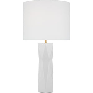 Fernwood Medium Table Lamp Gloss White Bulbs Inc - Visual Comfort Table Lamps