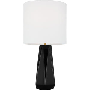 Moresby Medium Table Lamp Gloss White Bulbs Inc - Visual Comfort Table Lamps