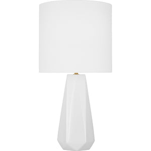 Moresby Medium Table Lamp Gloss White Bulbs Inc - Visual Comfort Table Lamps
