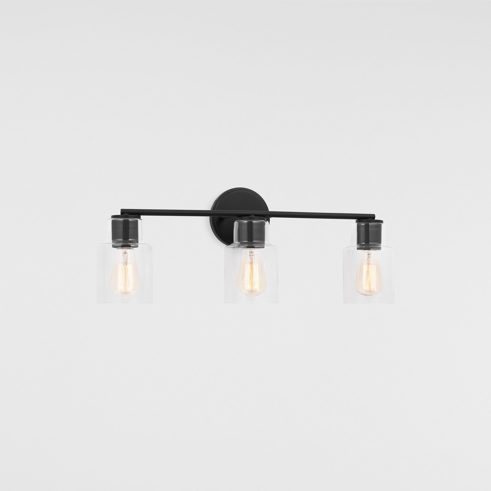 Sayward 3-Light Bath Sconce in Brushed Steel - Visual Comfort Wall Lights
