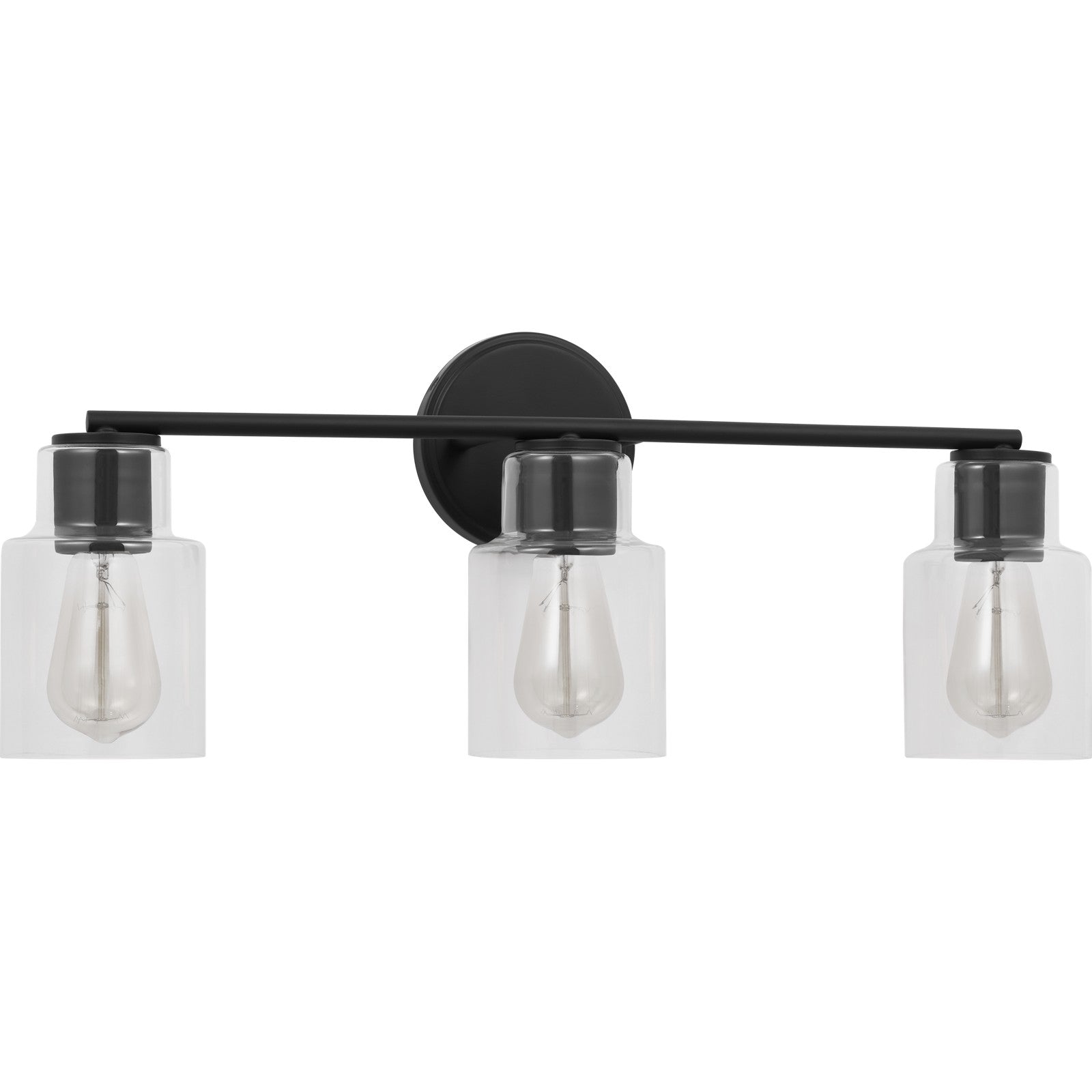Sayward 3-Light Bath Sconce in Brushed Steel - Visual Comfort Wall Lights