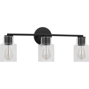 Sayward 3-Light Bath Sconce in Brushed Steel - Visual Comfort Wall Lights