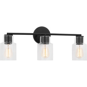 Sayward 3-Light Bath Sconce in Brushed Steel - Visual Comfort Wall Lights