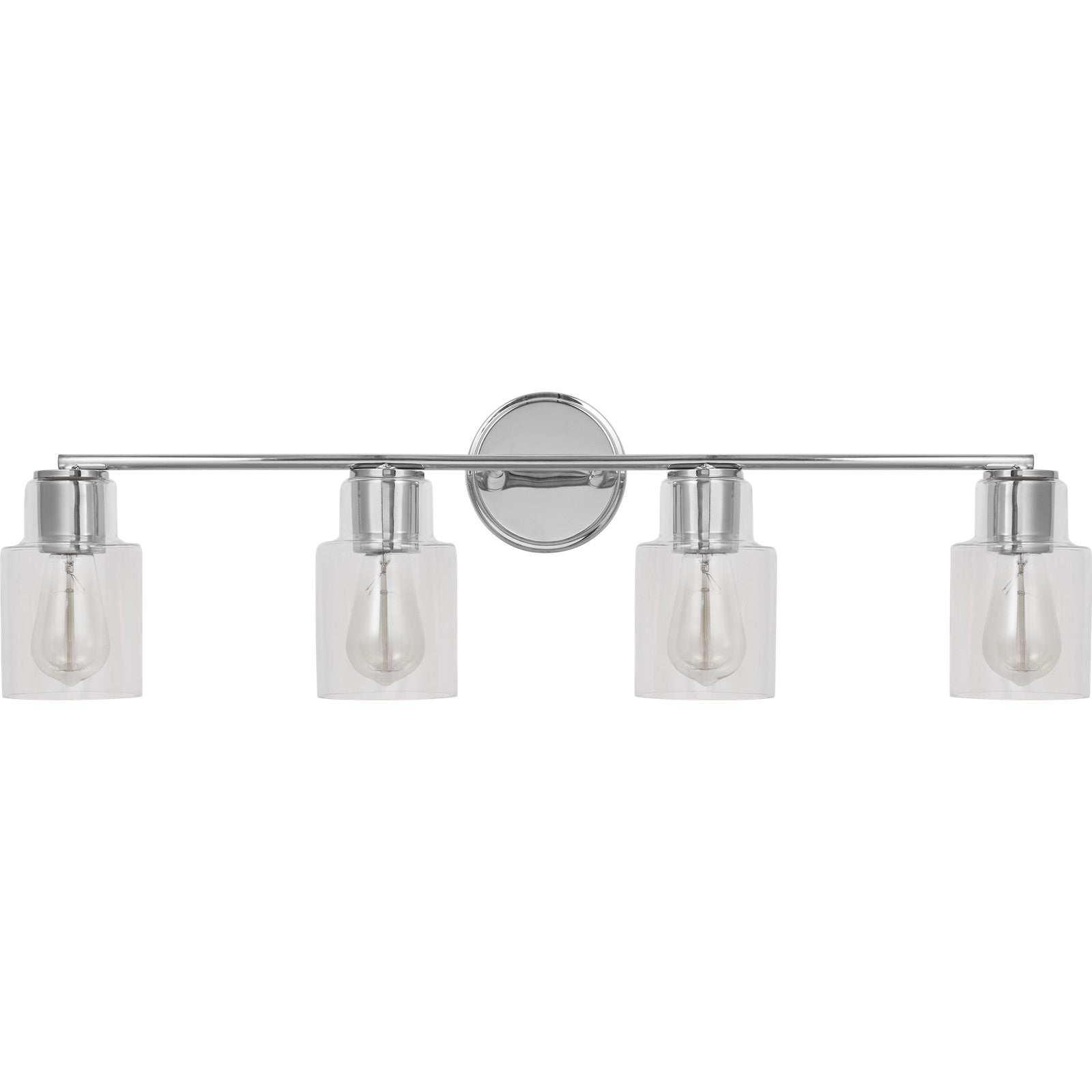 Sayward 4-Light Bath Sconce in Brushed Steel - Visual Comfort Wall Lights