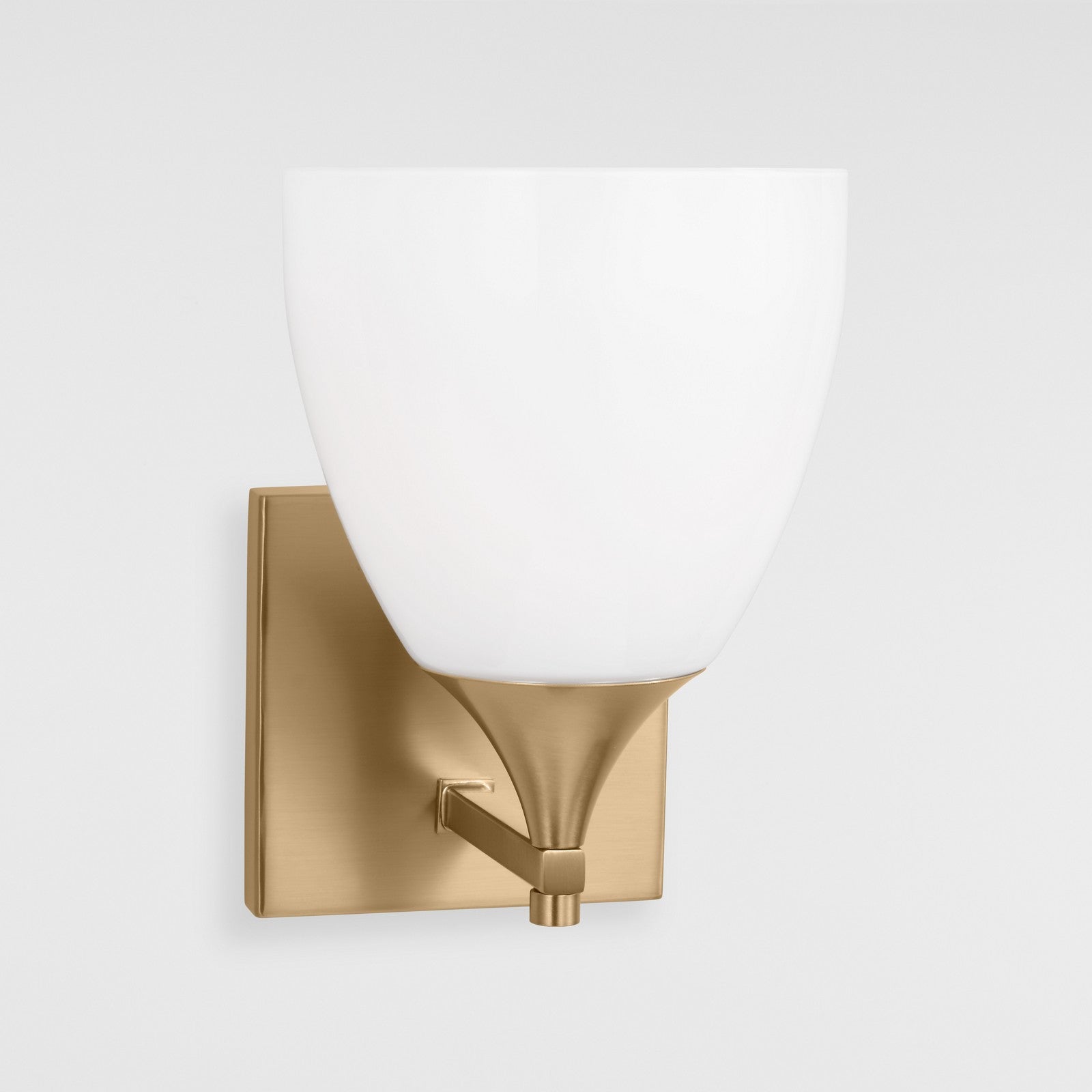 Toffino 1-Light Bath Sconce in Chrome with Milk Glass - Visual Comfort Wall Lights