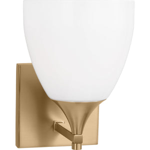 Toffino 1-Light Bath Sconce in Chrome with Milk Glass - Visual Comfort Wall Lights