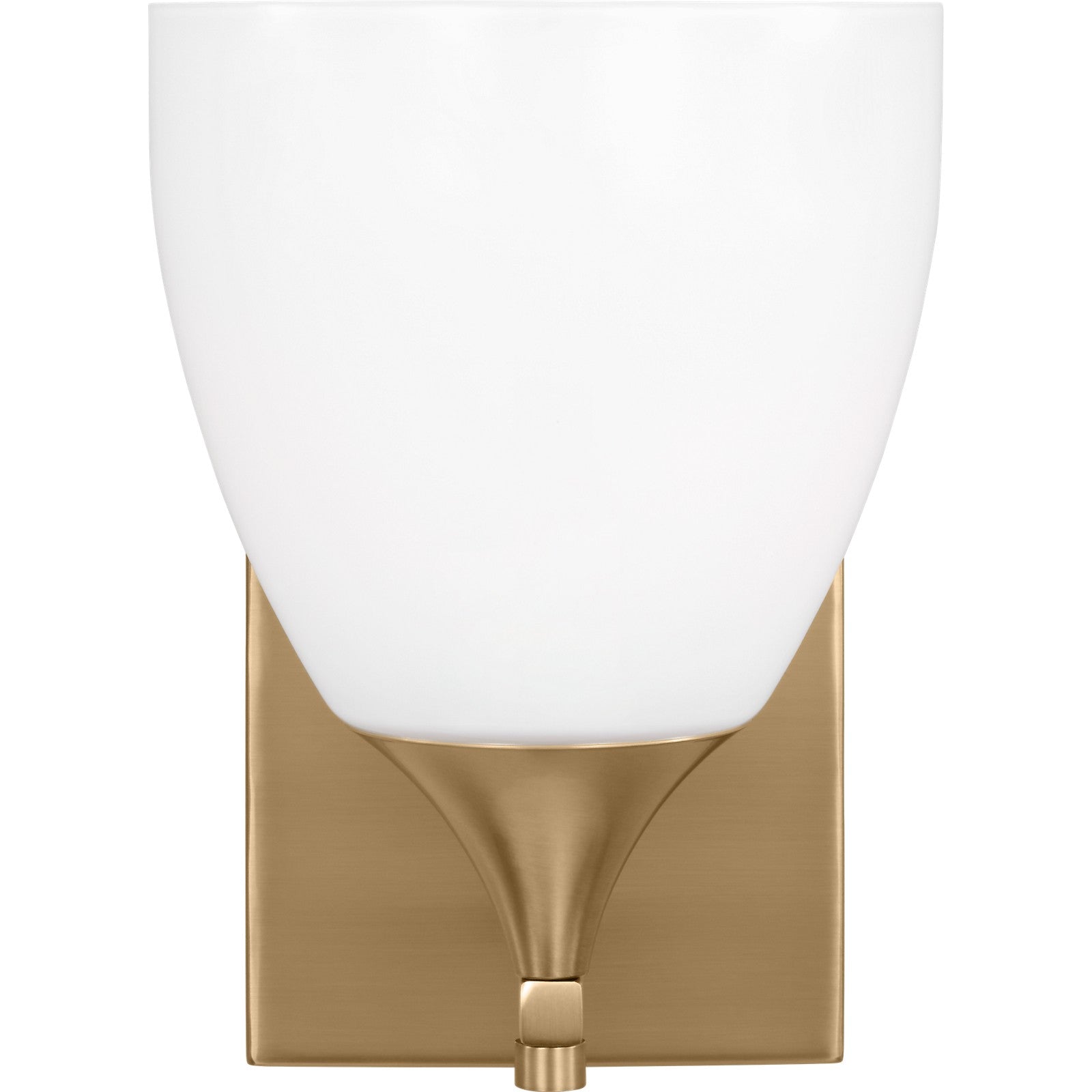 Toffino 1-Light Bath Sconce in Chrome with Milk Glass - Visual Comfort Wall Lights