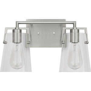 Crofton 2 - Light Vanity Brushed Nickel - Visual Comfort Wall Lights