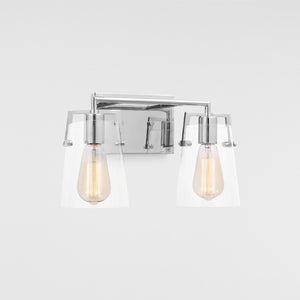 Crofton 2 - Light Vanity Brushed Nickel - Visual Comfort Wall Lights