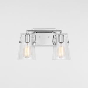 Crofton 2 - Light Vanity Brushed Nickel - Visual Comfort Wall Lights