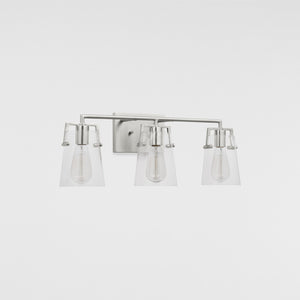 Crofton 3 - Light Vanity Brushed Nickel - Visual Comfort Wall Lights