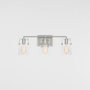 Crofton 3 - Light Vanity Brushed Nickel - Visual Comfort Wall Lights