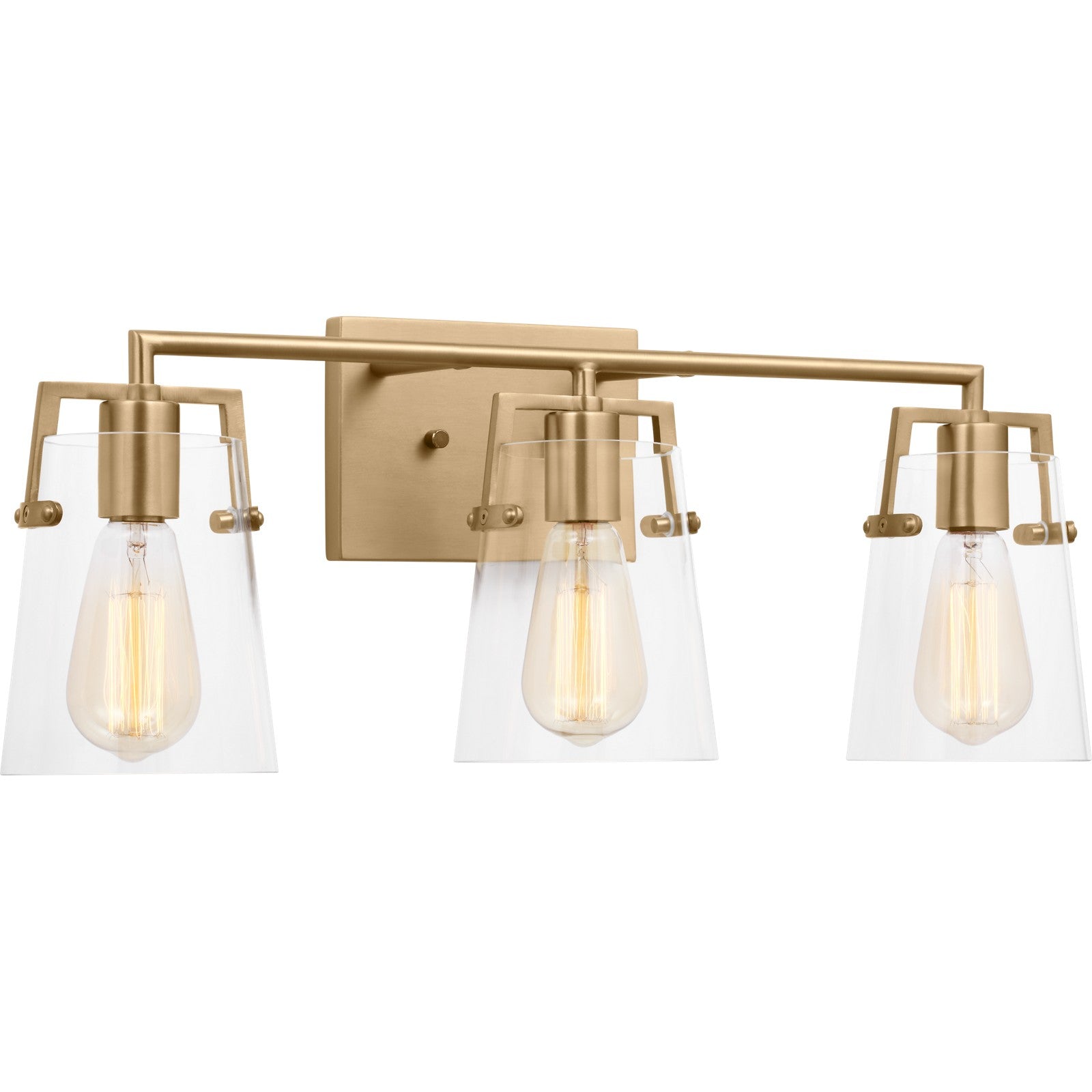 Crofton 3 - Light Vanity Brushed Nickel - Visual Comfort Wall Lights
