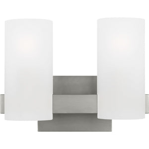 Rhode Medium Vanity Brushed Steel - Visual Comfort Wall Lights