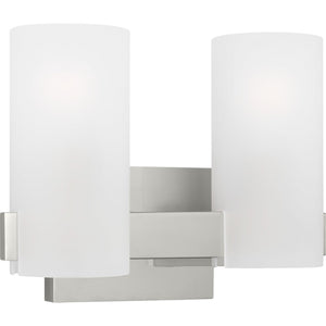 Rhode Medium Vanity Brushed Steel - Visual Comfort Wall Lights