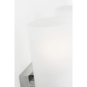 Rhode Medium Vanity Brushed Steel - Visual Comfort Wall Lights
