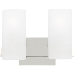 Rhode Medium Vanity Brushed Steel - Visual Comfort Wall Lights