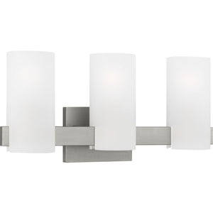Rhode Large Vanity Brushed Steel - Visual Comfort Wall Lights